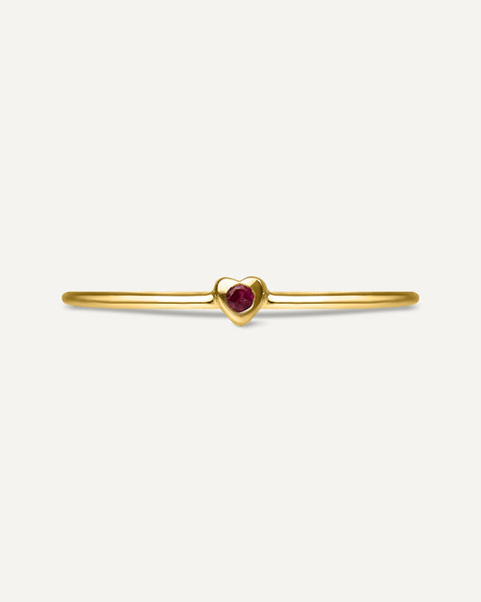 Anel Amour Rubi em Ouro 18K
