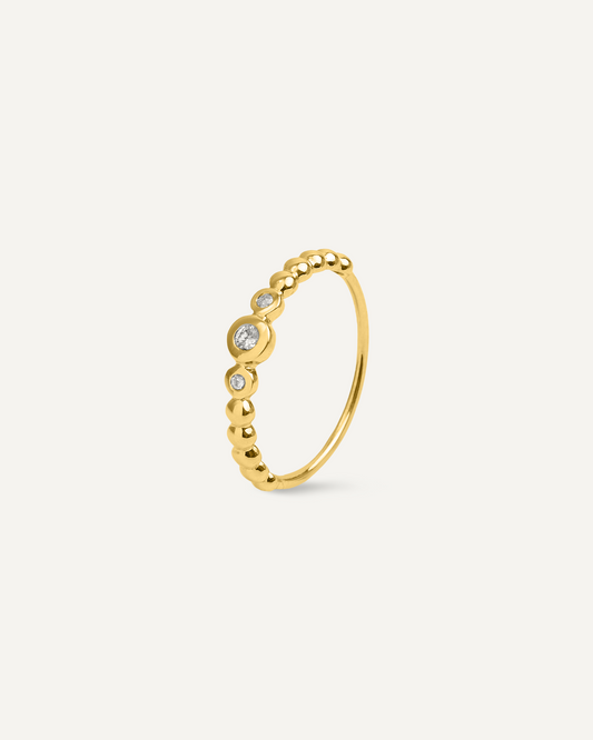 Anel Sabine Diamantes em Ouro 18K