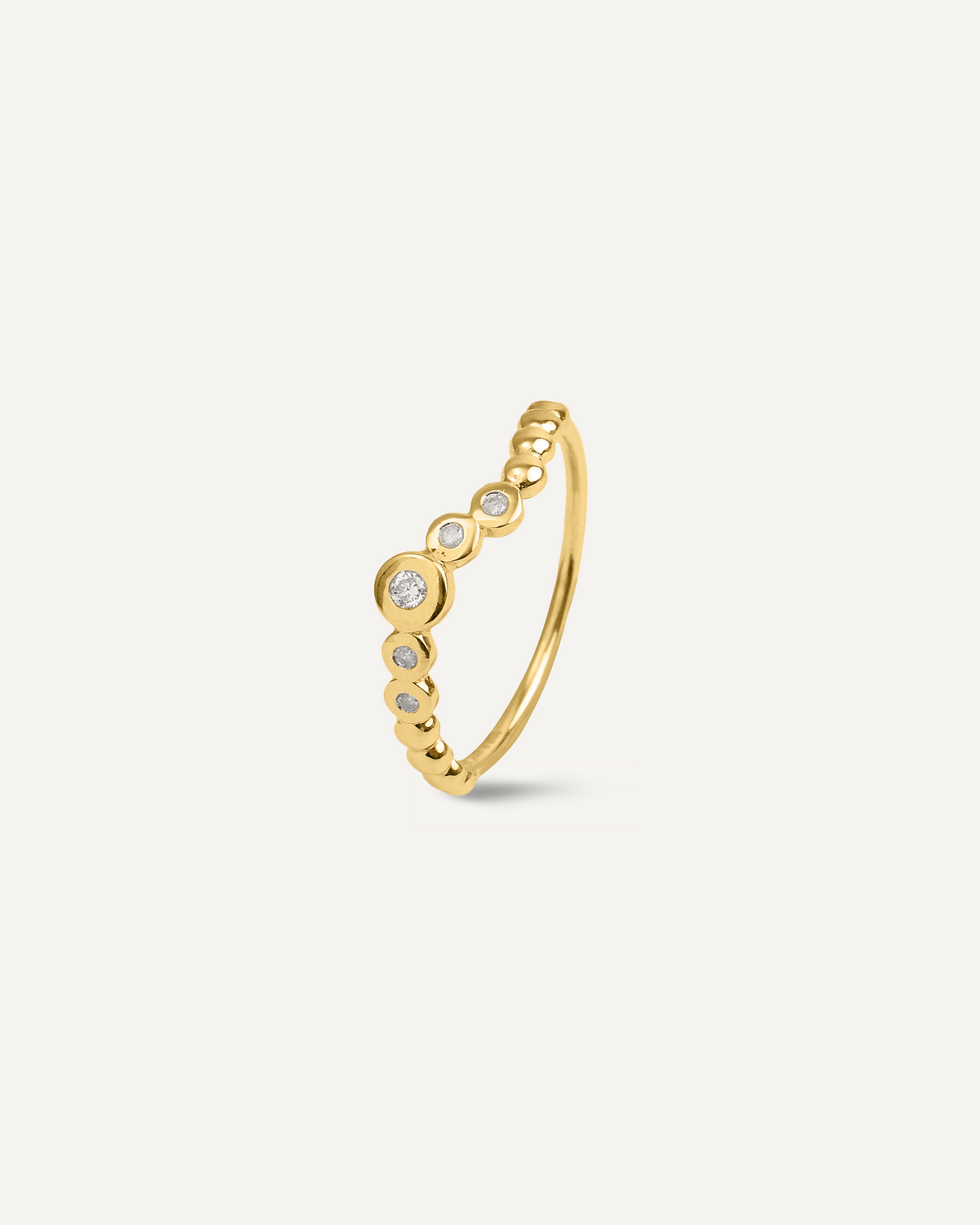 Anel Léonie Diamantes em Ouro 18K