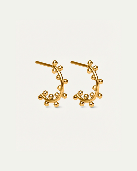 Argola Poá Petit em Ouro Amarelo 18K