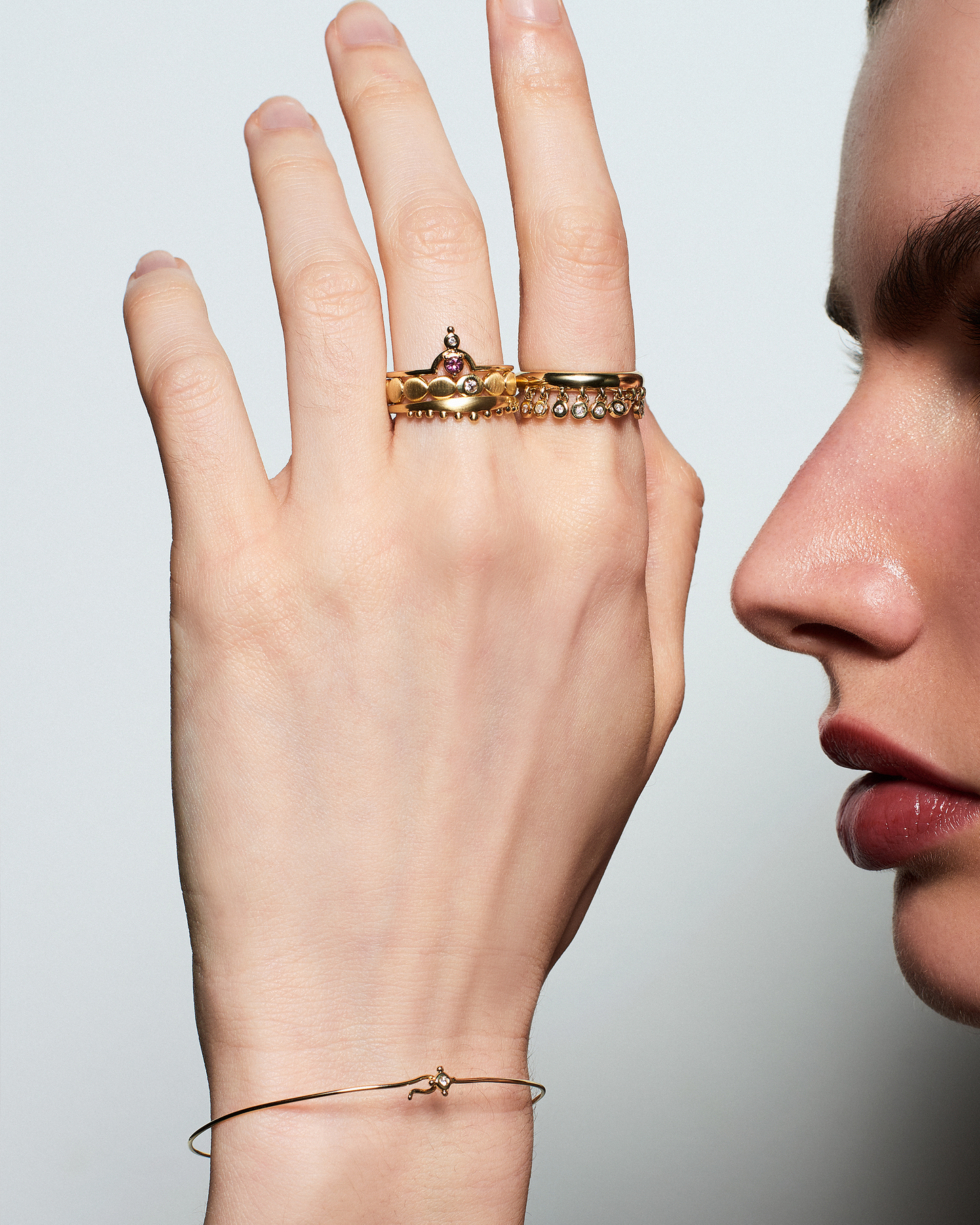 Bracelete Stella em Ouro 18K e Diamante